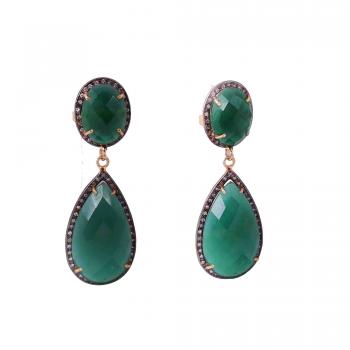 green onyx earring 